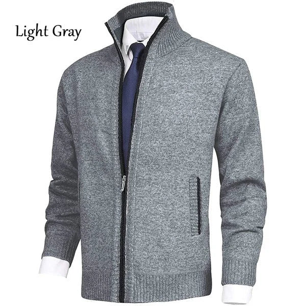 Street-Wave Mens Elegant Knit Cardigan Sweater Soft Cozy Yet Sharp Outerwear For Modern Gentlemen
