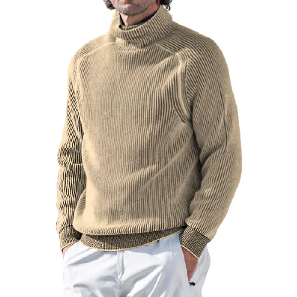 Streetwave Turtleneck Sweater For Men Cozy Ribbed Knit With Multi Layer Lining For Warmth