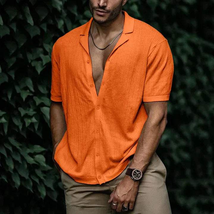 Street-Wave Lightweight Breathable Mens Short Sleeve Shirt