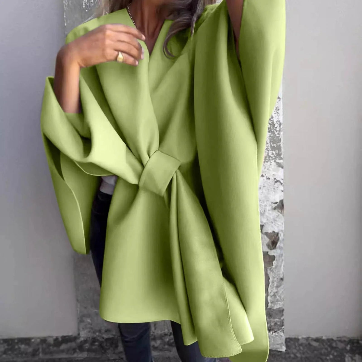 Street-Wave Batwing Sleeve Oversized Knit Cardigan For Women Soft Fleece Warmth Cozy Layering