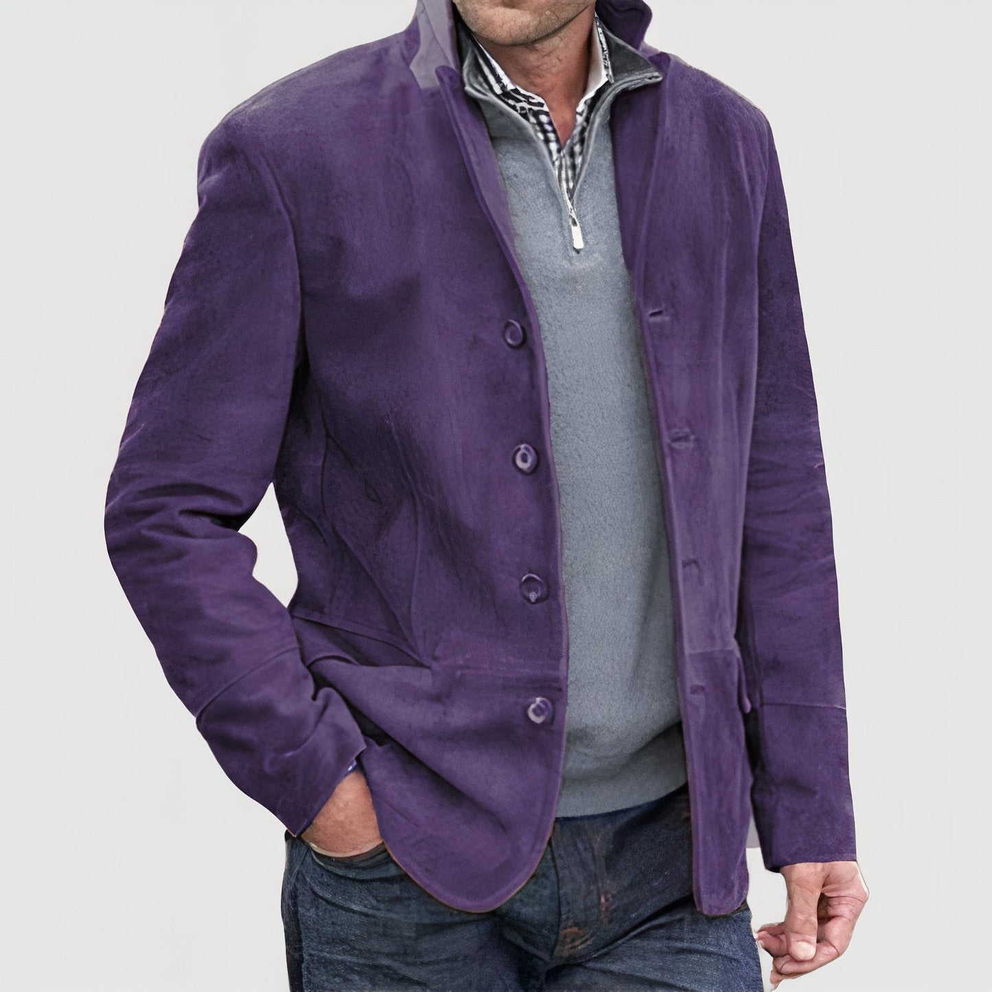 Street-wave Men's Suede Jacket With Timeless Style And Elegant Lapels Premium Quality Outerwear