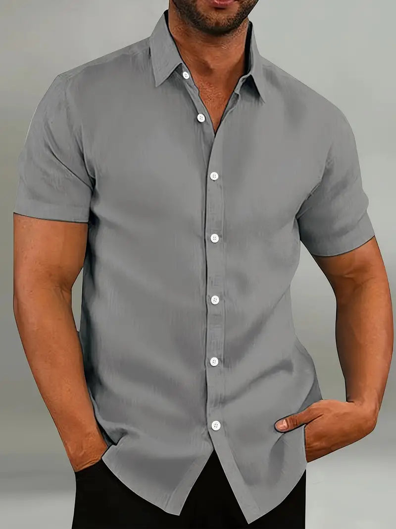 Street Wave Slim Fit Men's Shirt Light Blue Button Closure