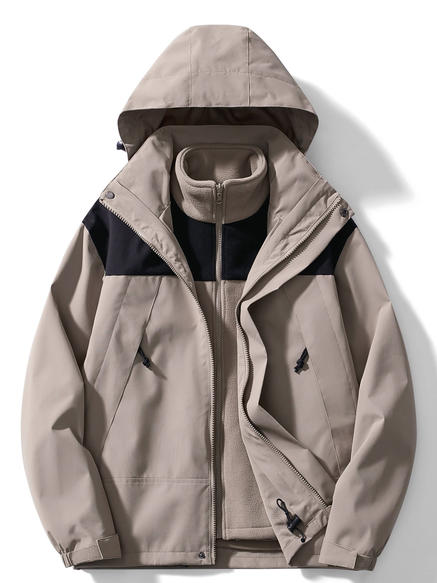 Street-Wave 3-in-1 Fleece Winter Jacket For Women With Hood Warm And Versatile Outerwear
