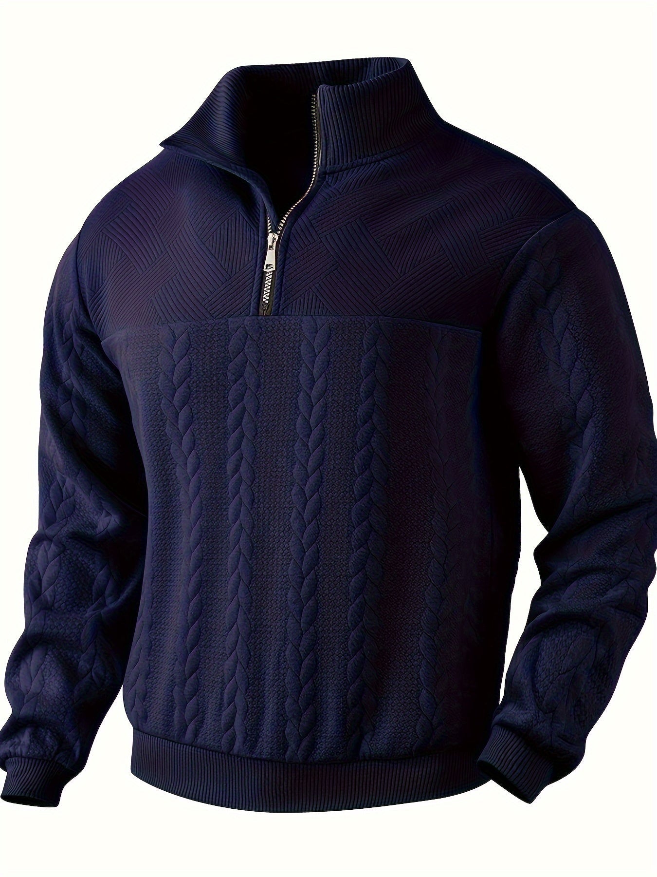 Streetwave Alain Cashmere Sweater Mens Half Zip Vintage Inspired Premium Cozy Warmth Style