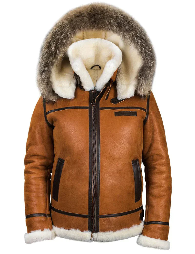 Streetwave Fur Trim Leather Winter Jacket For Men Premium Warmth And Style With Thick Insulation