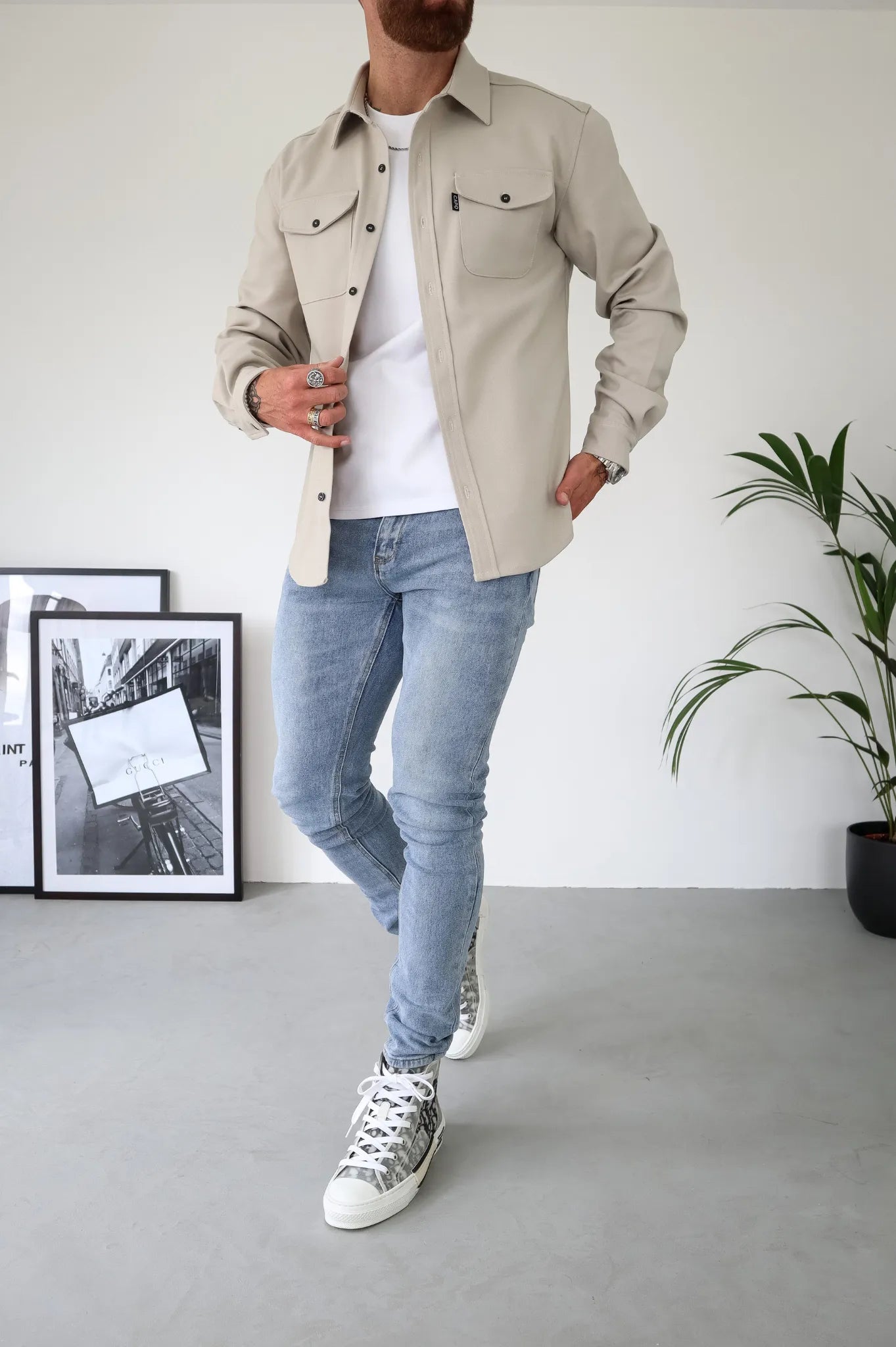Street-Wave Button Down Shirt Jacket For Men Water-Resistant Comfort With Enhanced Mobility