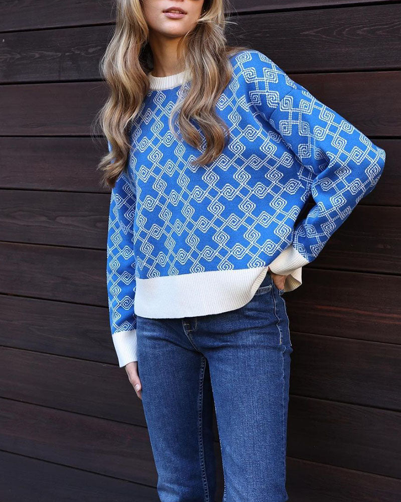 Street-Wave Knit Pullover Soft Cozy Yet Trendy Statement Look For Women Everyday Wear