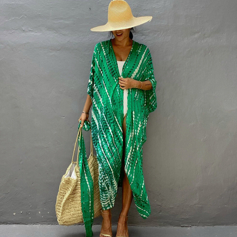 Street Wave Beach Cover Up For Women With UV Sun Protection Lightweight Resort Dress