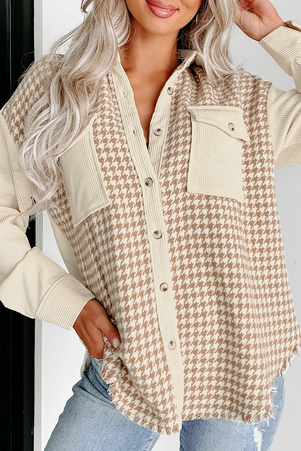 Street-Wave Corduroy Shirt Jacket For Women - Timeless Chic And Comfortable Everyday Wear
