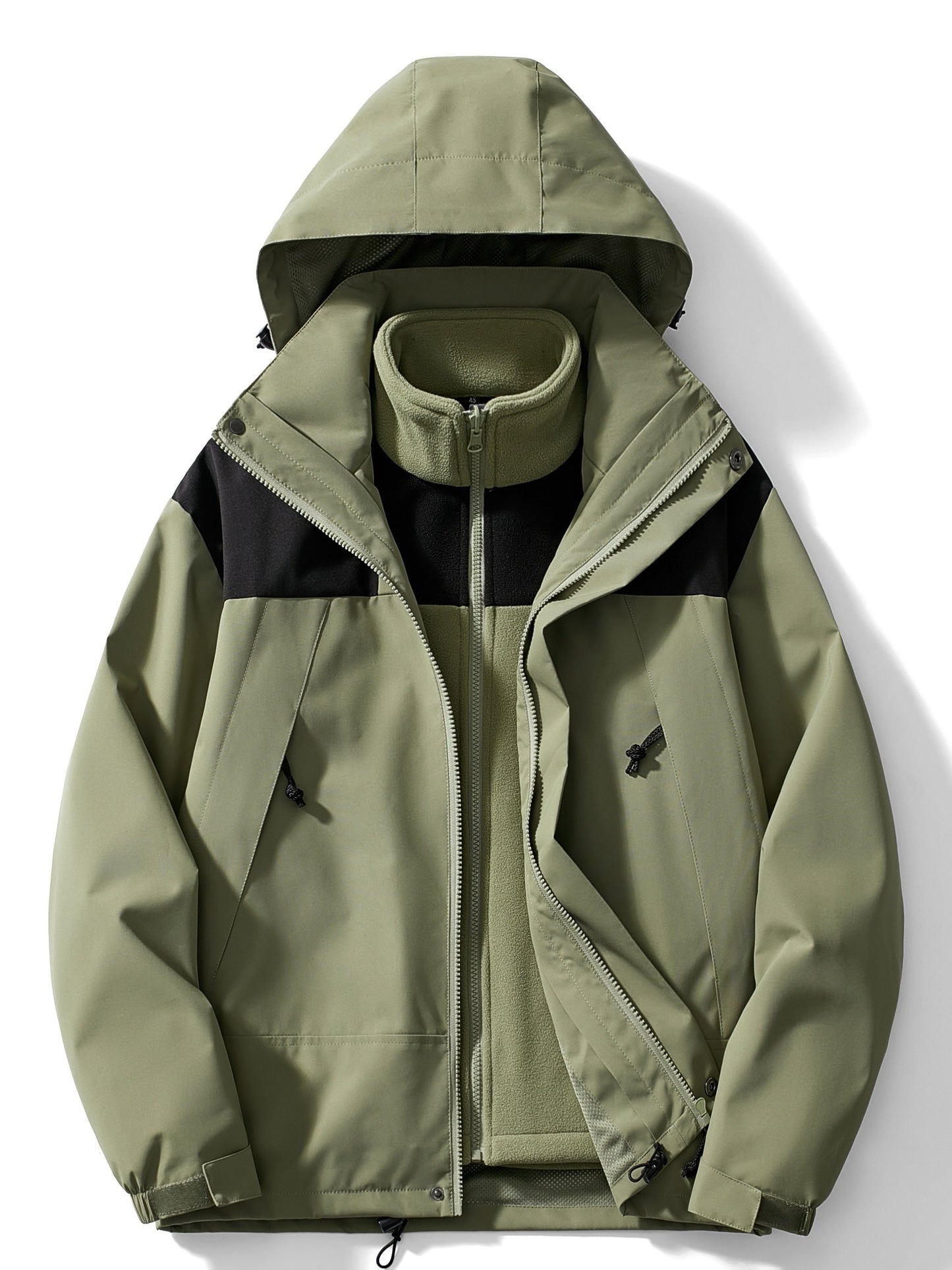Street-Wave 3-in-1 Fleece Winter Jacket For Women With Hood Warm And Versatile Outerwear