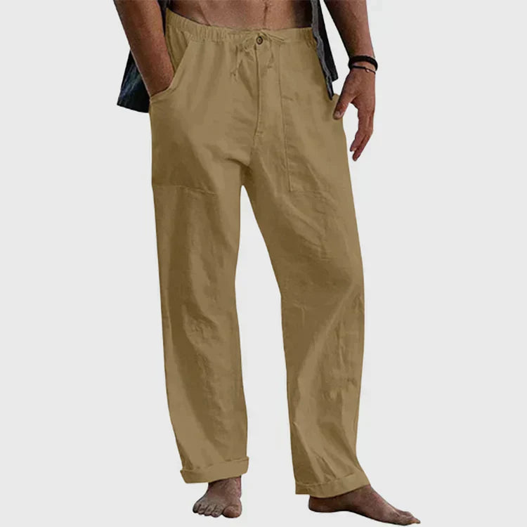 Marx Linen Pants For Men Breathable Relaxed Fit Casual Everyday Essential Lightweight Comfort