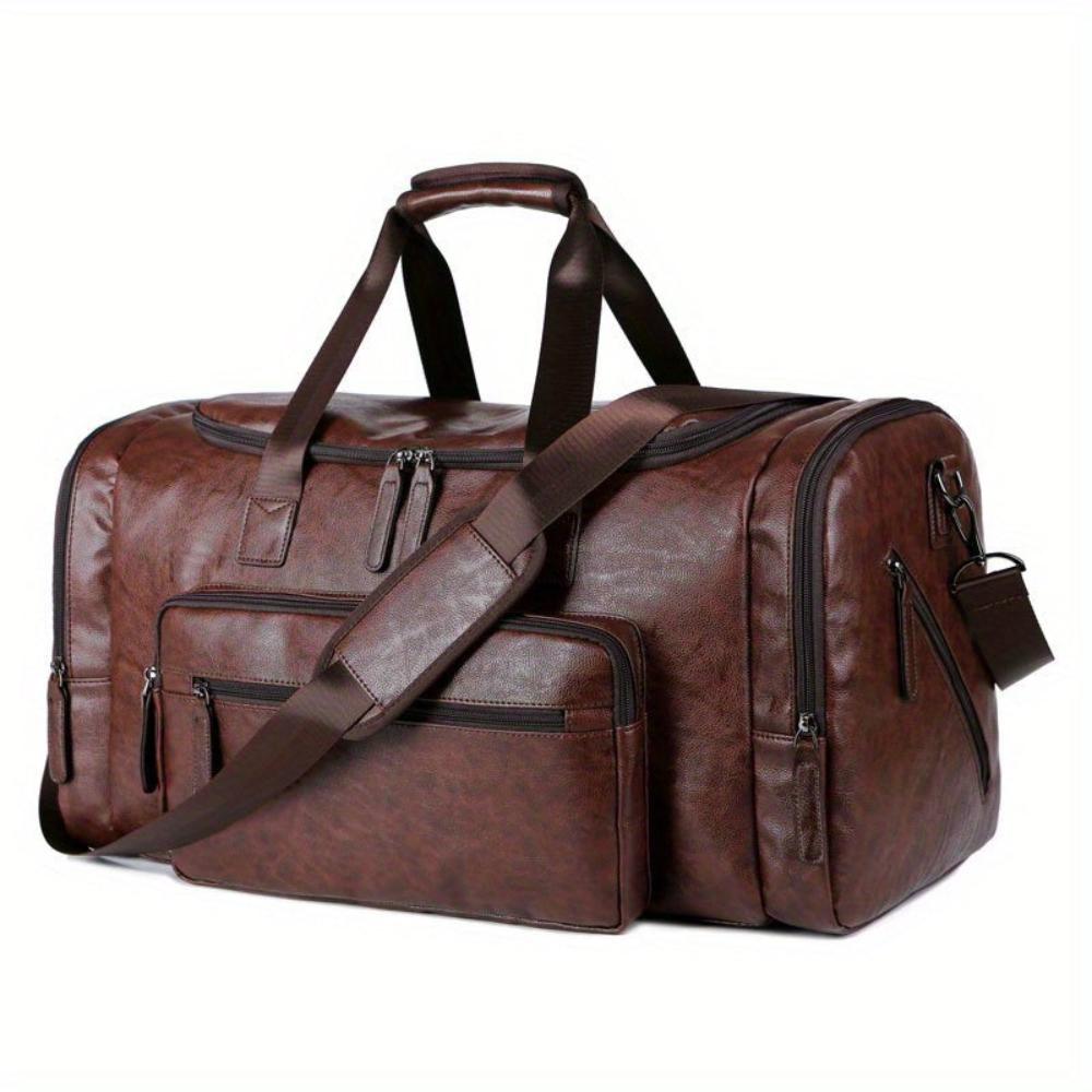 Street Wave Vegan Leather Duffle Bag For Travelers With Spacious Interior