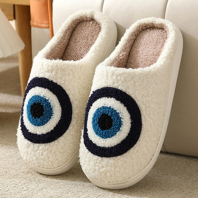 Street Wave Fluffy Bunny Slippers for Women Plush Cozy House Shoes Soft Warm Comfort