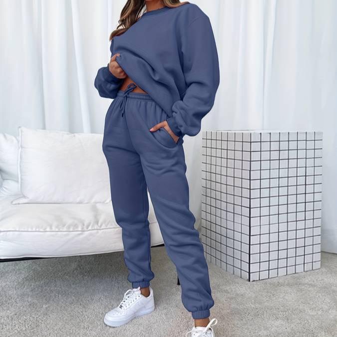 Jenna Women Matching Sweatshirt And Jogger Set StreetWave RelaxedFit Loungewear