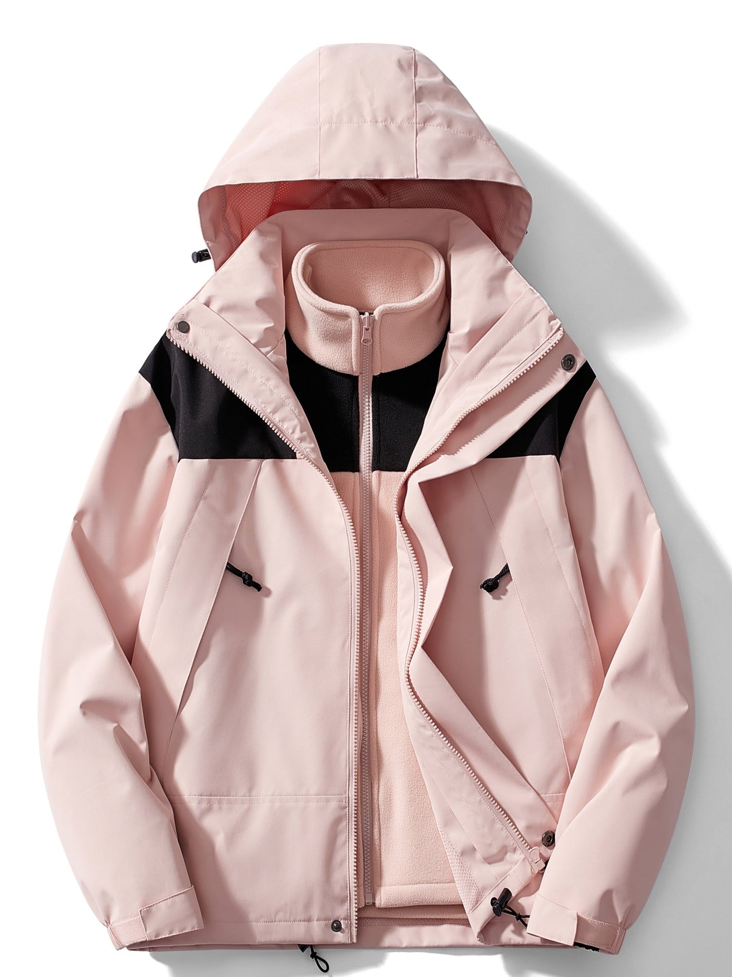 Street-Wave 3-in-1 Fleece Winter Jacket For Women With Hood Warm And Versatile Outerwear