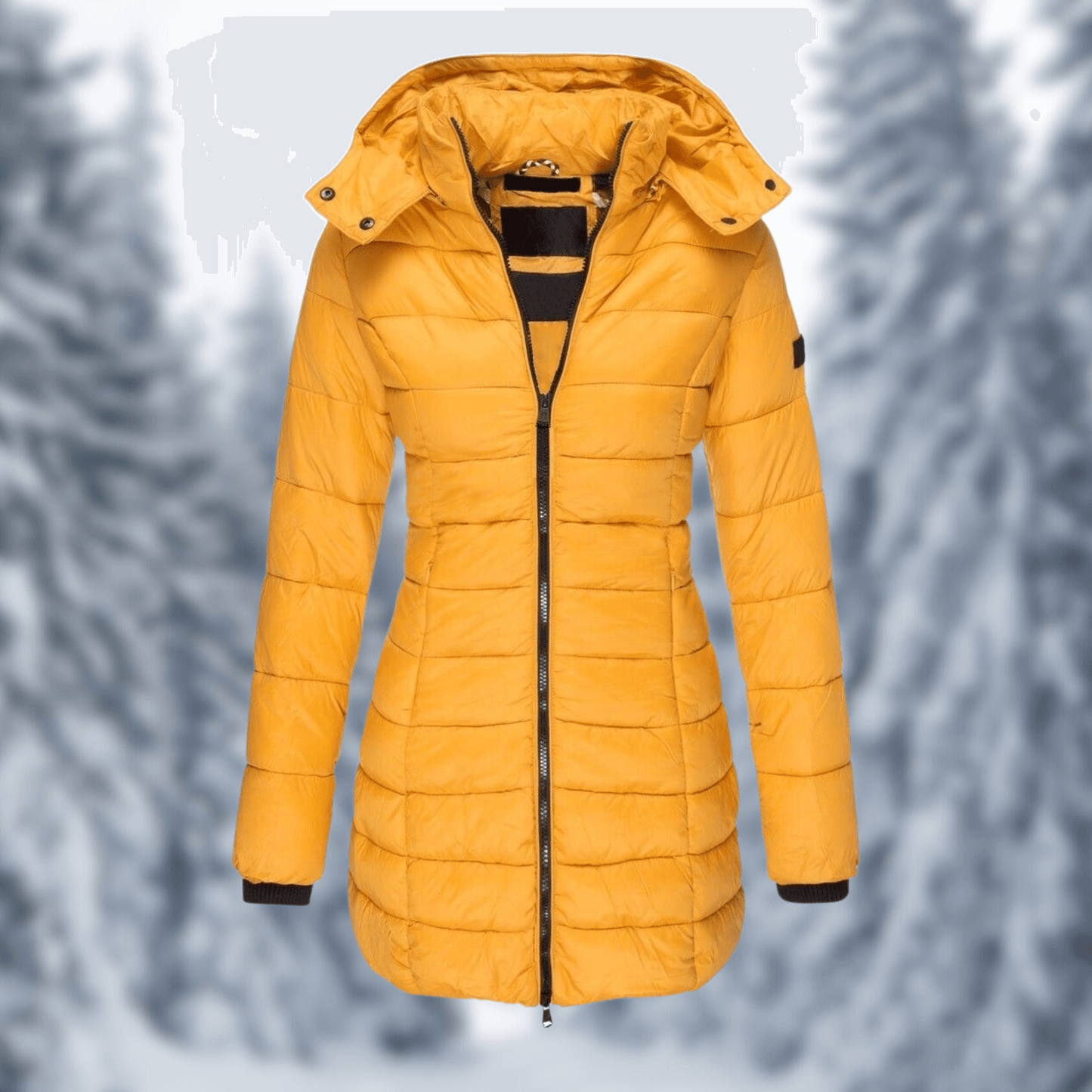 Street Wave Womens Mid Length Winter Coat With Removable Hood And Thermal Insulation For All Day Warmth