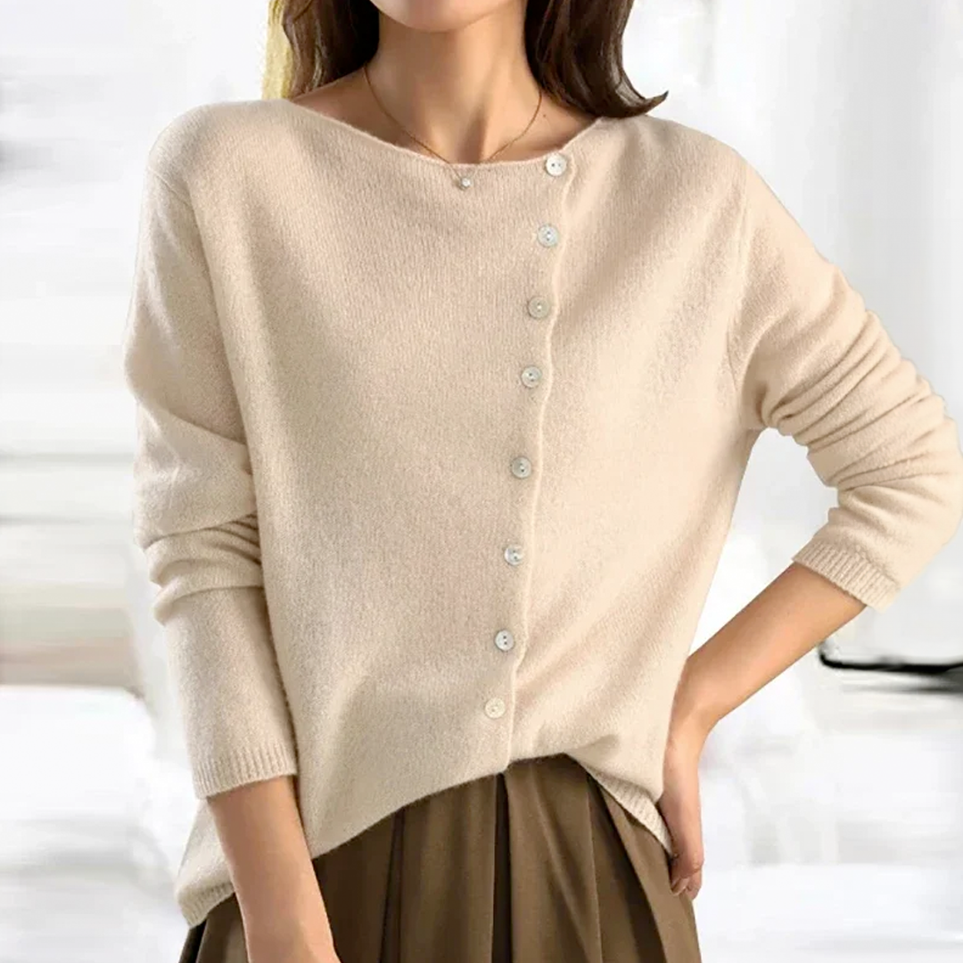 Alice V-Neck Button Sweater For Women Street-Wave Elegant Layering