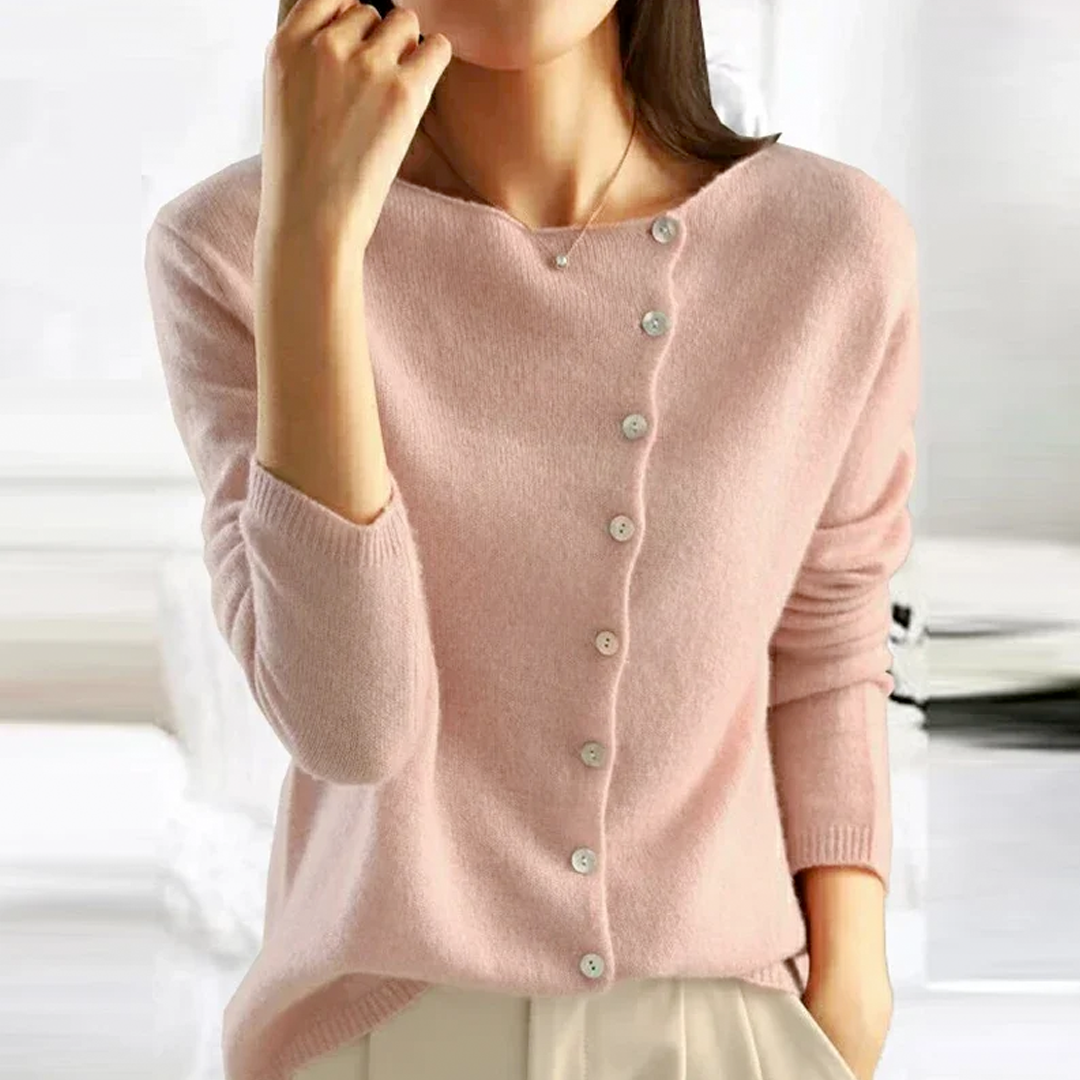 Alice V-Neck Button Sweater For Women Street-Wave Elegant Layering