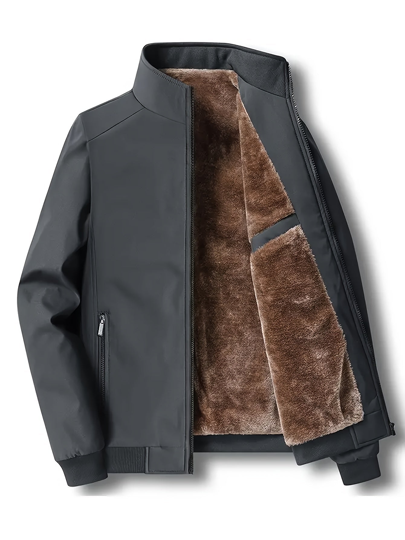 Streetwave Fleece Lined Jacket For Men Warm Polyester Outerwear Cozy Interior Stylish And Practical