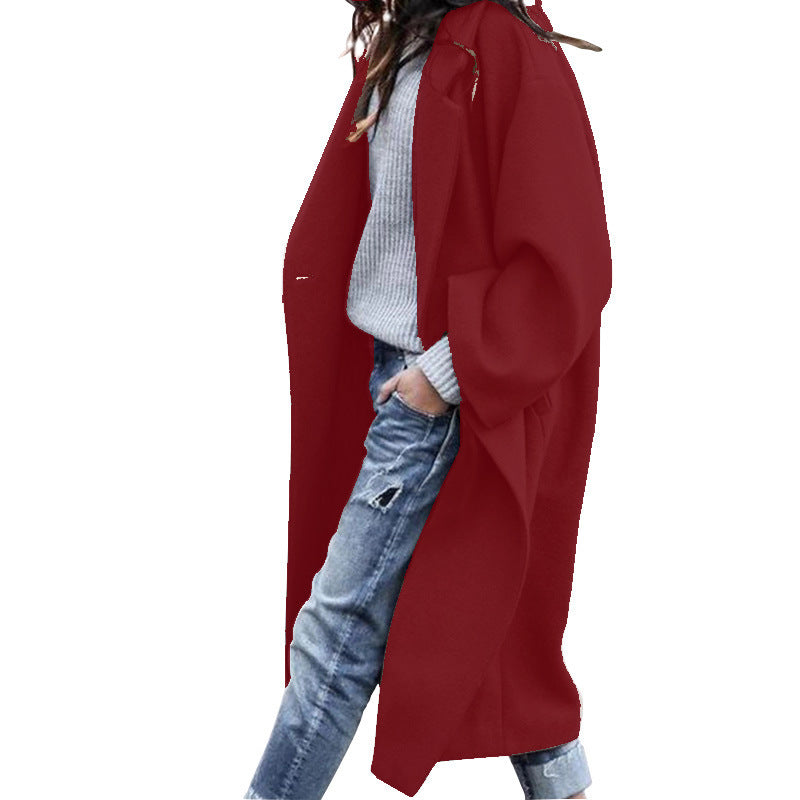Street Wave Evelyn Elegant Long Coat With Pockets Unisex