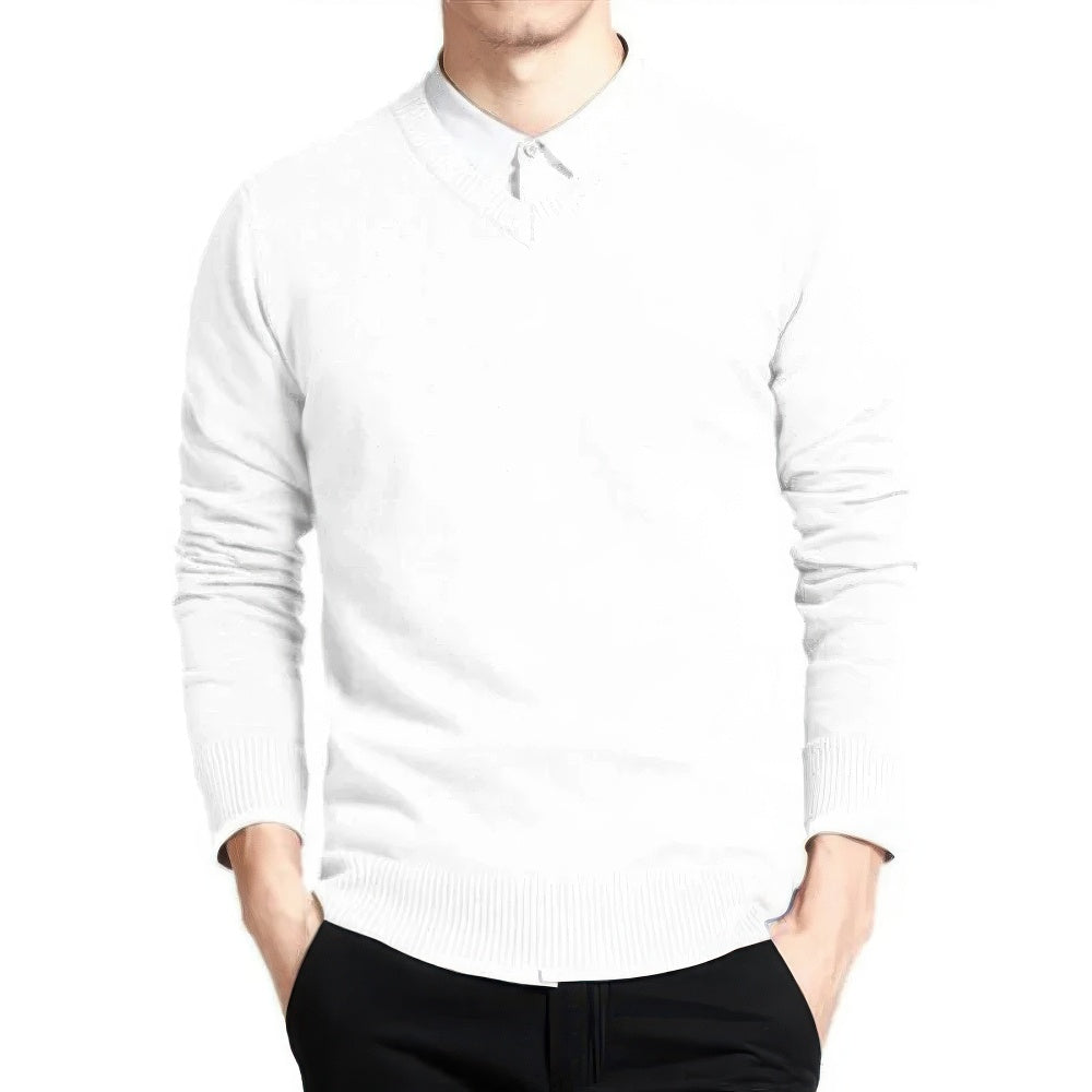 Streetwave Mens V Neck Knit Sweater Soft Fine Knit Comfort Classic Fit For Modern Men