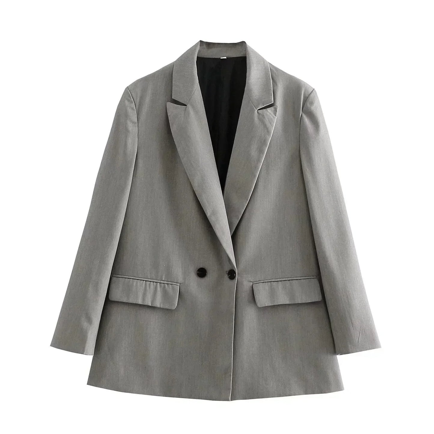 Street-wave Trendy Women Blazer With Pockets Slim Fit Office Ready Timeless Chic