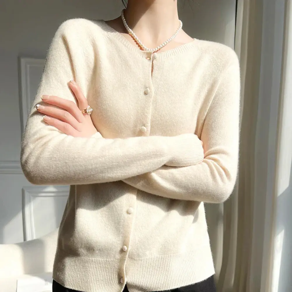 Pastel Pure Wool Cardigan For Women By Waylynn Cozy Layering Essential