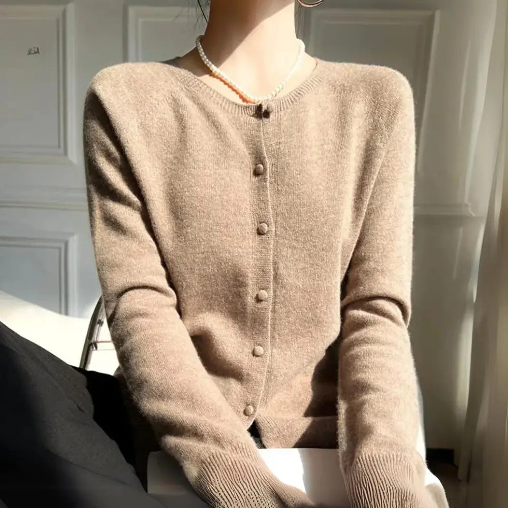 Pastel Pure Wool Cardigan For Women By Waylynn Cozy Layering Essential