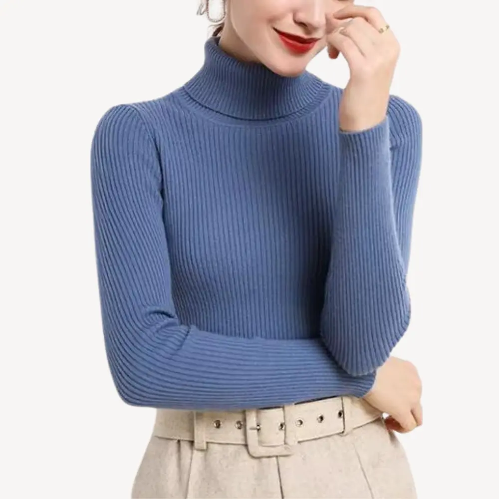 Waylynn Soft Turtleneck Sweater Ella Cozy Warm Slim Fit Knit Women