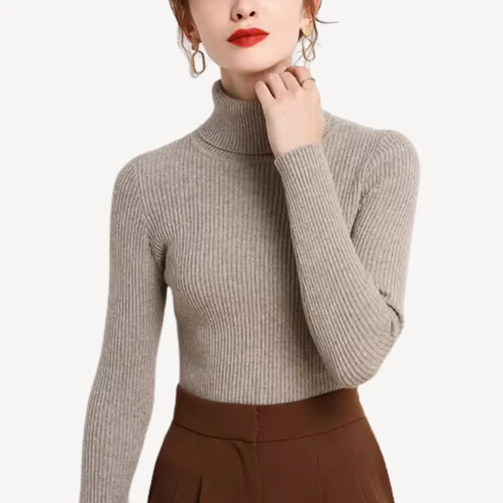 Waylynn Soft Turtleneck Sweater Ella Cozy Warm Slim Fit Knit Women