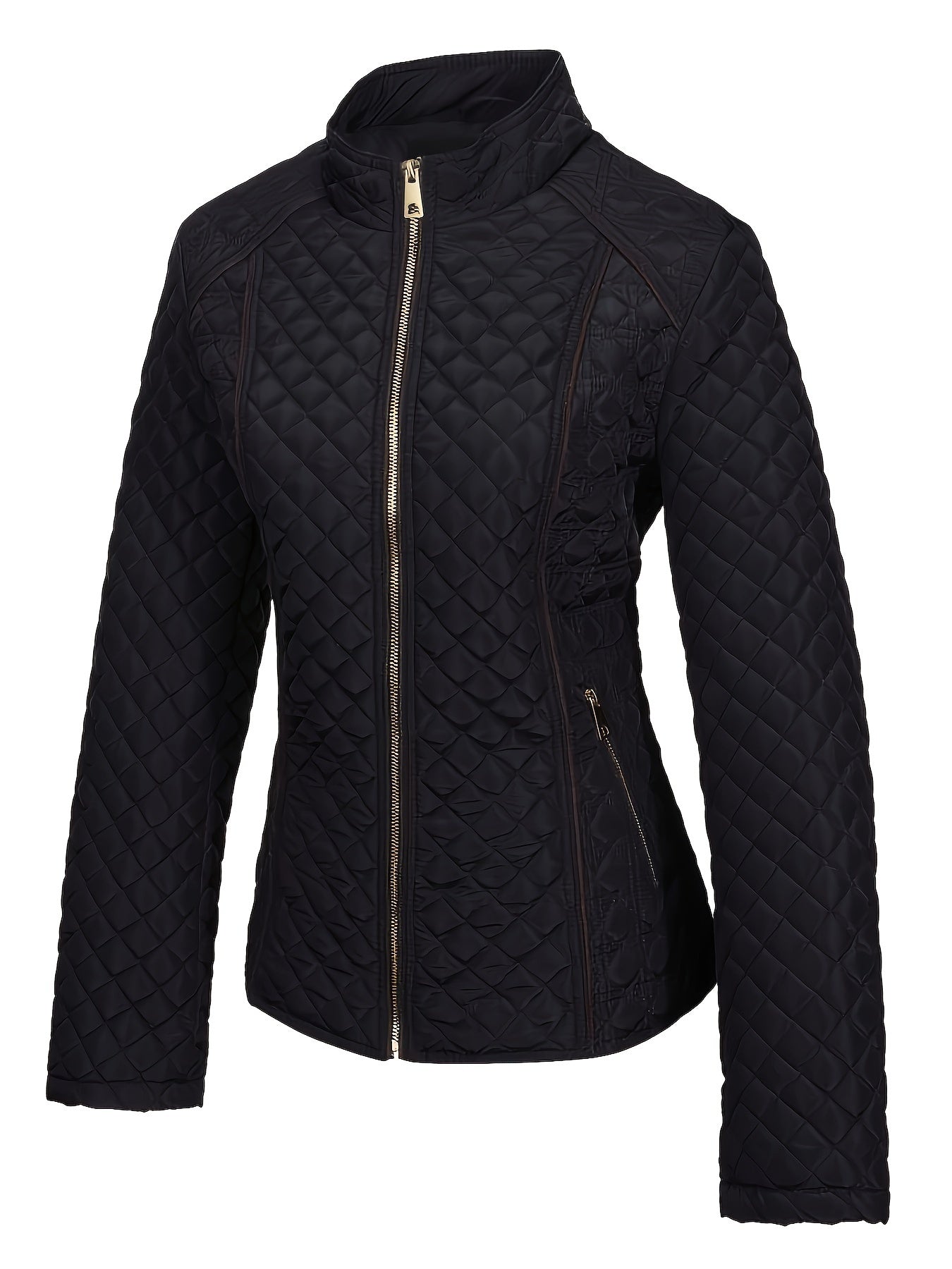 Street Wave Puffer Jacket For Women With Full Zip Quilted Warmth And Cozy Insulation