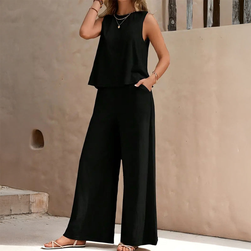 Waylynn Enna Bianca Co-Ord Set Women Breathable Cotton-Blend