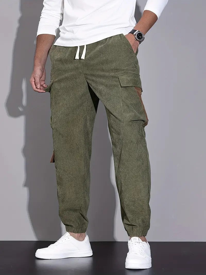 Street Wave Mens Lightweight Corduroy Pants For Summer Breathable Relaxed Fit Everyday Casual Comfort