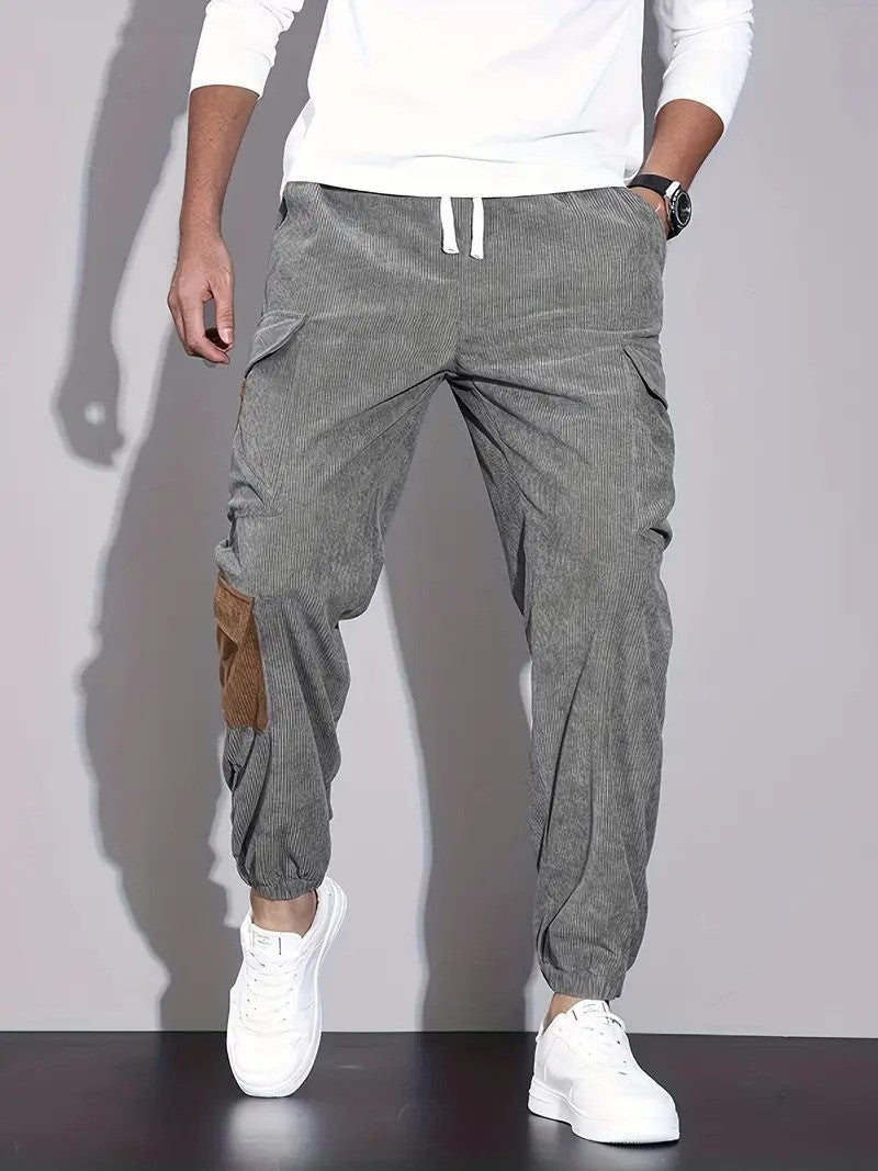 Street Wave Mens Lightweight Corduroy Pants For Summer Breathable Relaxed Fit Everyday Casual Comfort