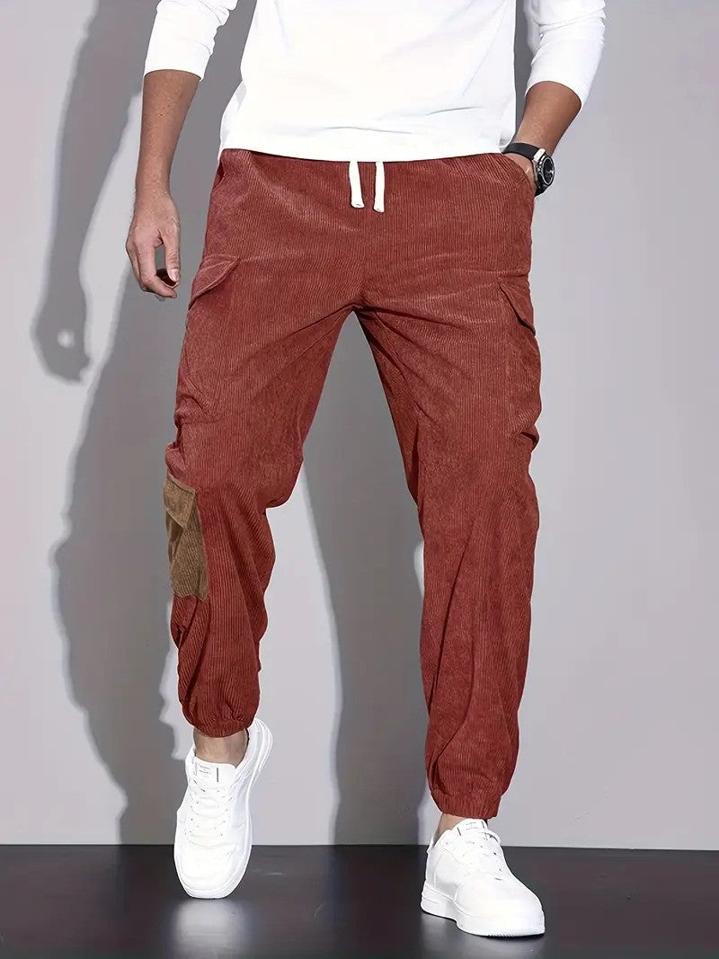 Street Wave Mens Lightweight Corduroy Pants For Summer Breathable Relaxed Fit Everyday Casual Comfort