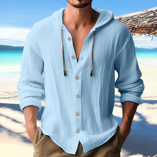 Street-Wave Men's Summer Hoodie Shirt Ares Relaxed Fit Lightweight Breathable for Warm Days