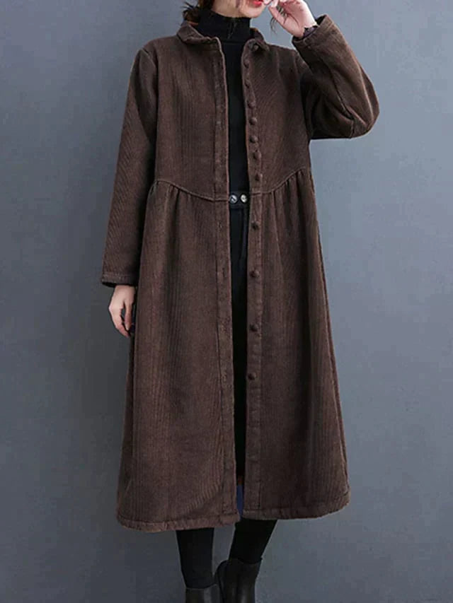 Streetwave Corduroy Coat For Women Lightweight Elegant Streetwear Premium Materials Everyday Chic Outerwear