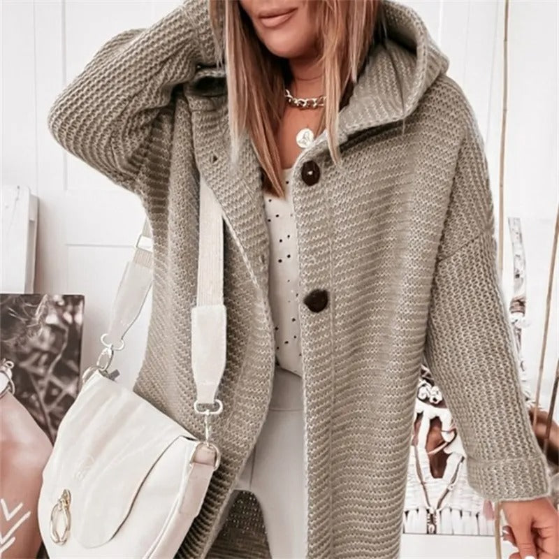 Street-Wave Cashmere Hoodie Cardigan For Women Luxuriously Soft Timeless All Season Comfort