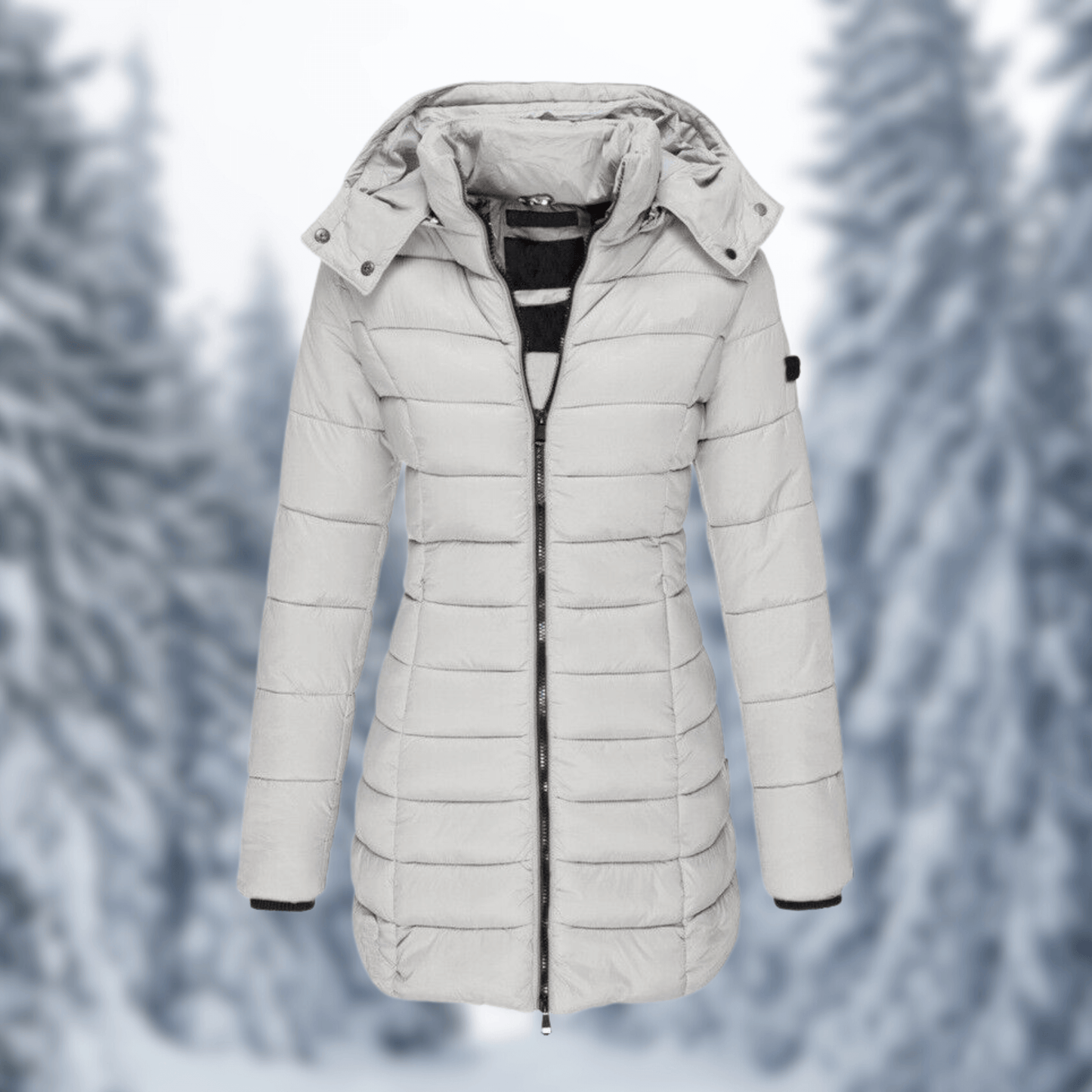 Street Wave Womens Mid Length Winter Coat With Removable Hood And Thermal Insulation For All Day Warmth