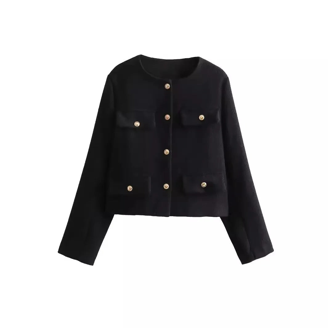 Street Wave Womens Blazer Jacket With Button Closure Chic Elegant Tailoring For Modern Professionals
