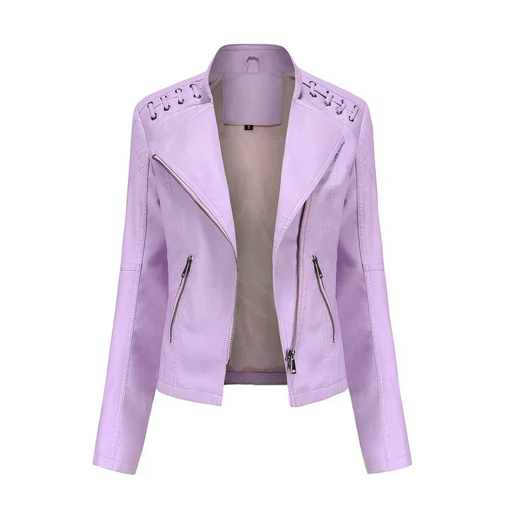 Streetwave Leather Jacket Women Zippered Biker Style Edgy Fashion Premium MustHave For Streetwear Enthusiasts