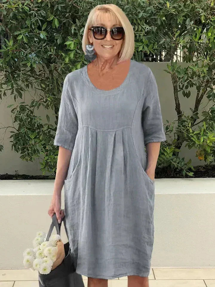 Janet Cotton Linen Dress For Women Lightweight Breathable Comfort For Active Days