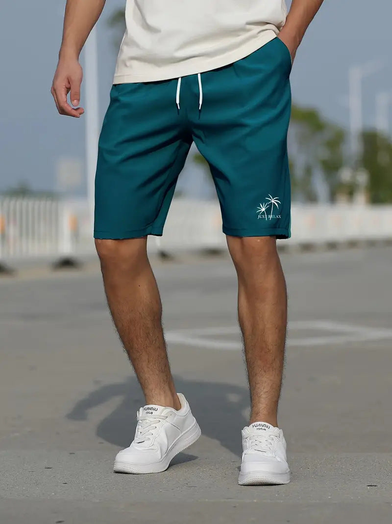 Street Wave Men Quick Dry Swim Shorts Elastic Waist