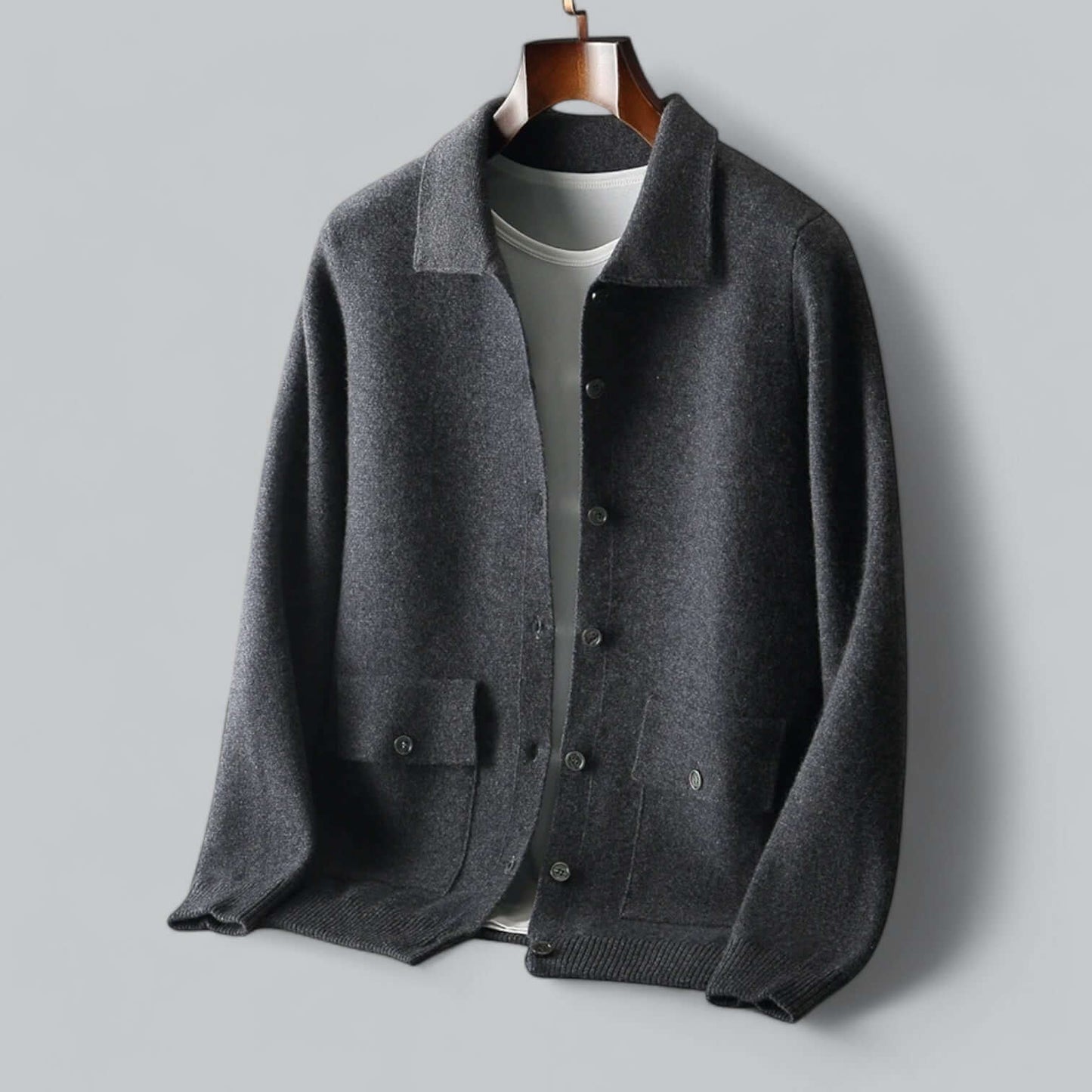 Street-wave Cashmere-Blend Cardigan For Men Luxurious Warmth And Softness For Everyday Wear