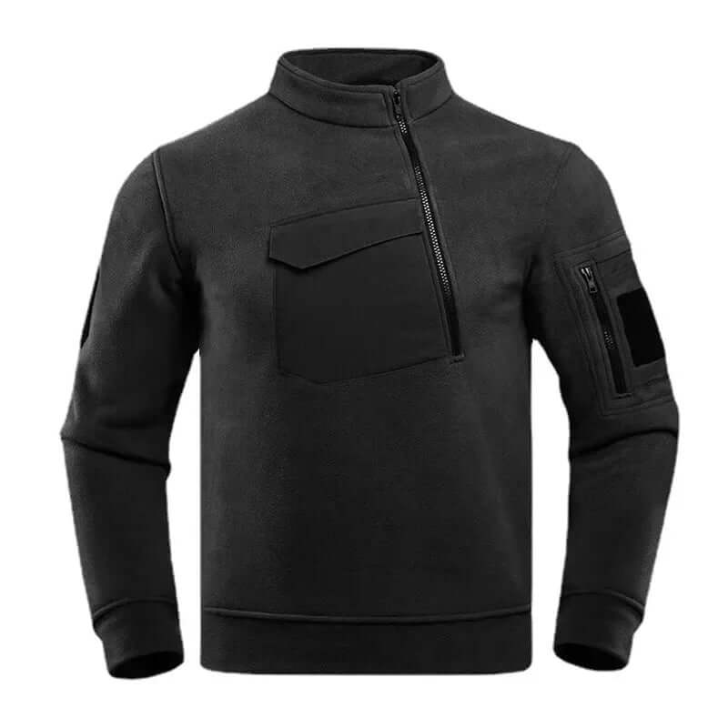 Street-wave Tactical Fleece Jacket For Men With Rugged Warmth And Mobility For Outdoor Adventurers