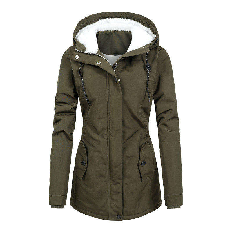 Street Wave Ladies Hooded Fleece Jacket With Soft Cozy Lining For Women Warm And Versatile
