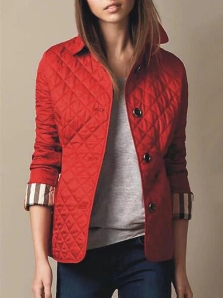 Street-Wave Quilted Coat for Women With Silk Cotton Blend Warmth and Timeless Elegance