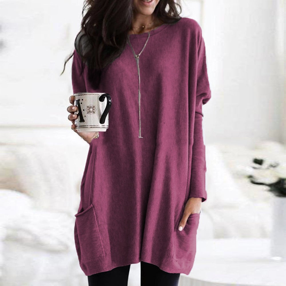 Street-wave Comfort Smitten Pullover For Women With Relaxed Oversized Fit Front Pockets Warmth