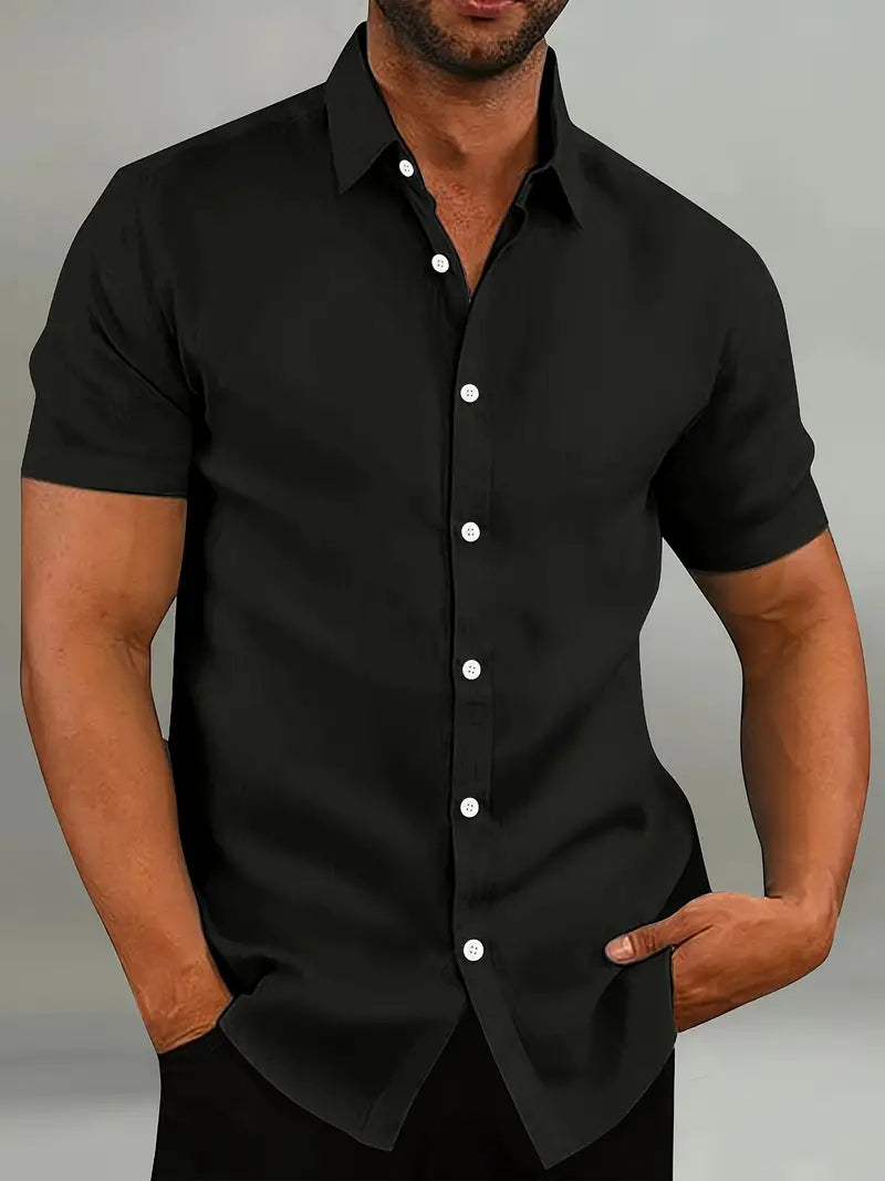 Street Wave Slim Fit Men's Shirt Light Blue Button Closure