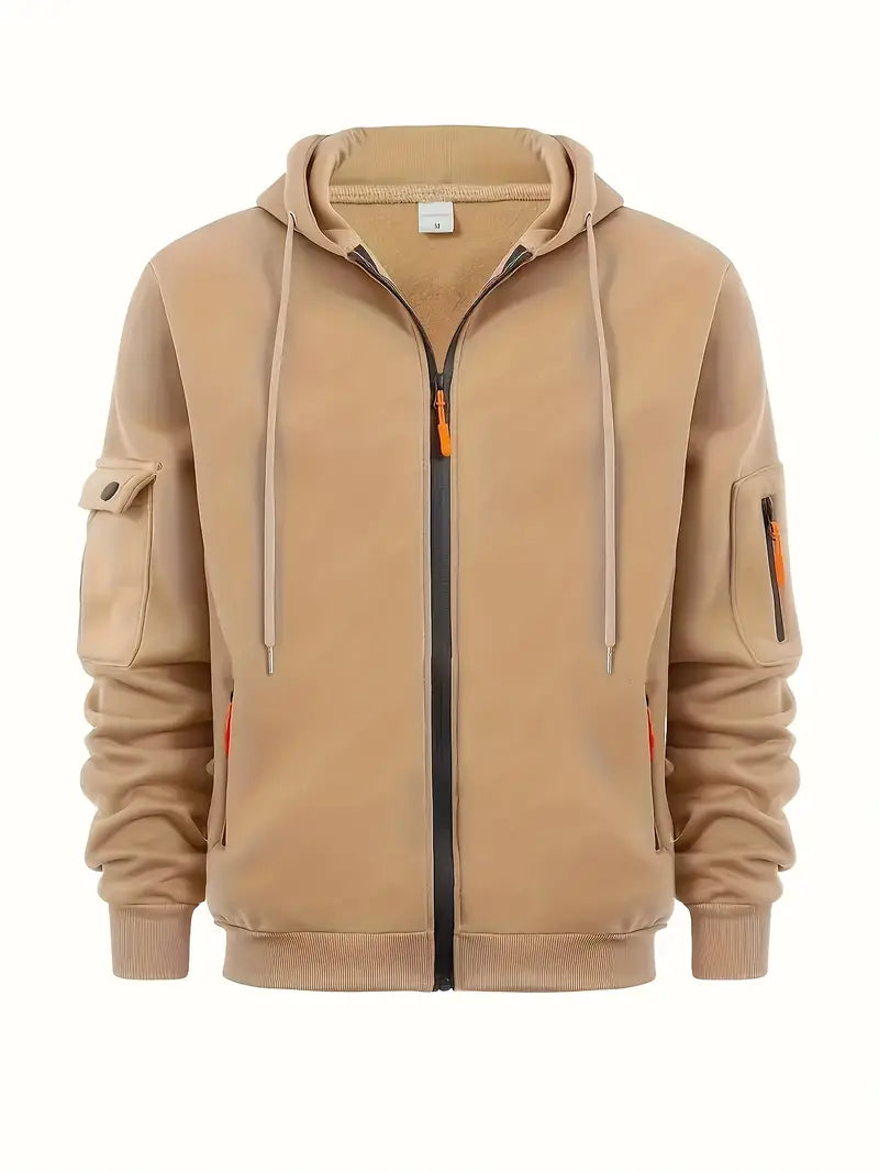 Street Wave Jonathan Mens Lightweight Zip Up Hoodie With Pockets